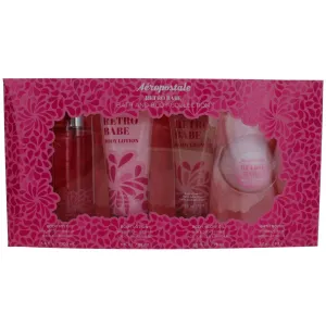 Aeropostale Women's Bath and Body Collection - Retro Babe Delightful, 4 Piece