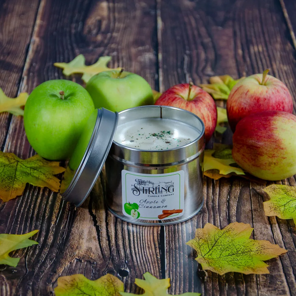 Apple & Cinnamon - Travel Tin Candle - Cotton Wick