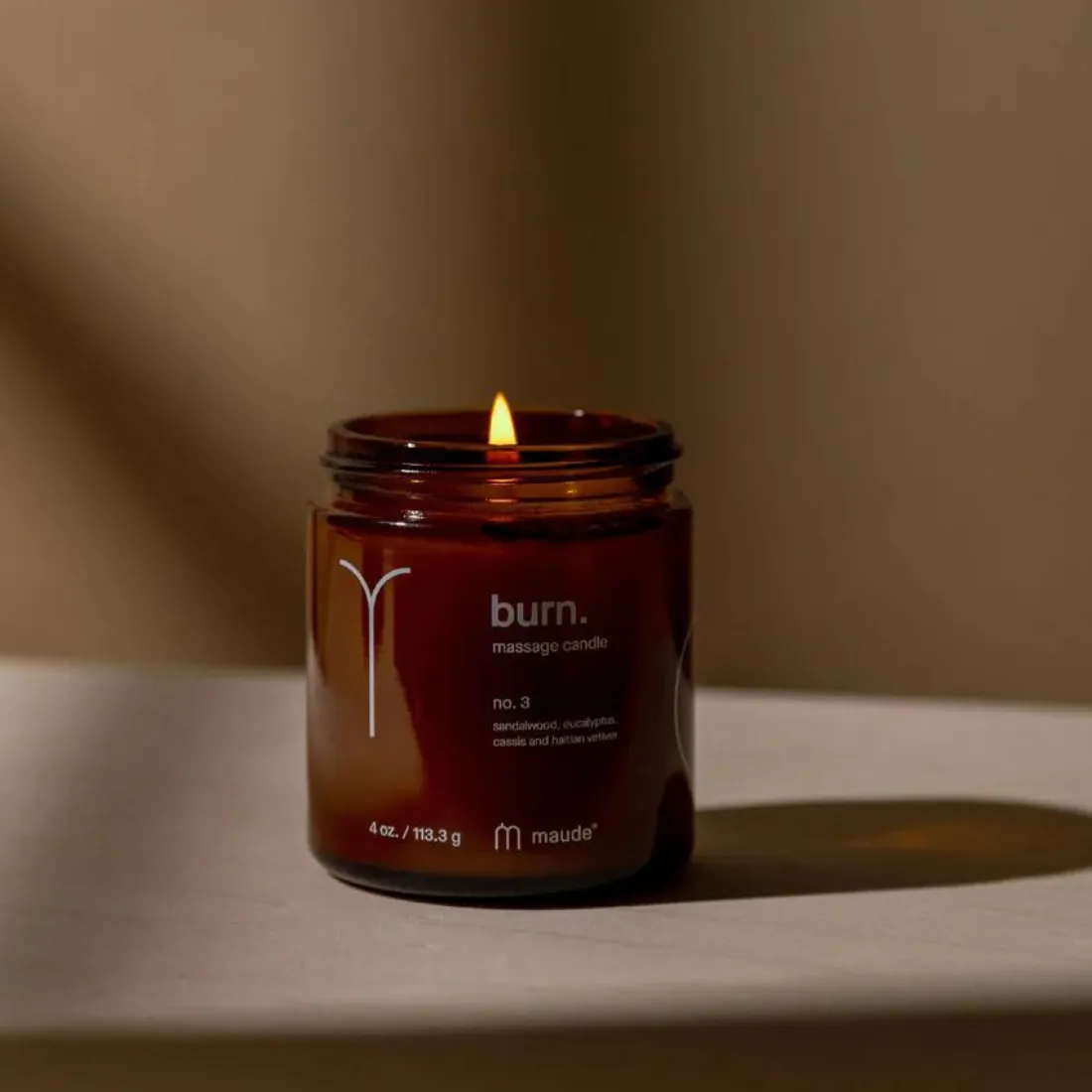 Burn no. 3 Massage Candle by Maude