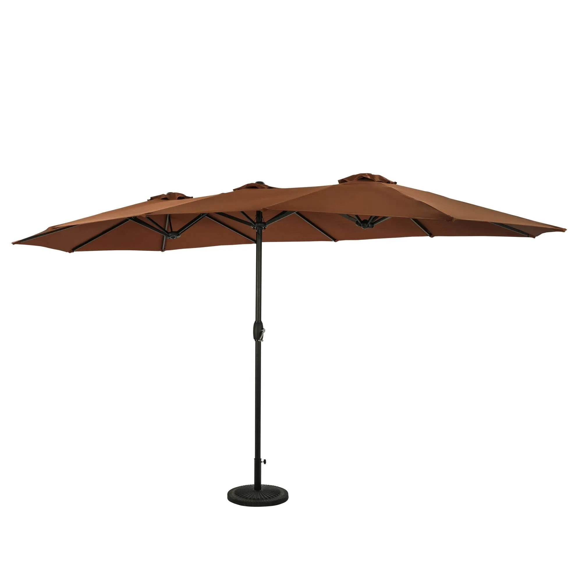 Eclipse 15-ft Oval Dual Market Umbrella - Polyester Canopy