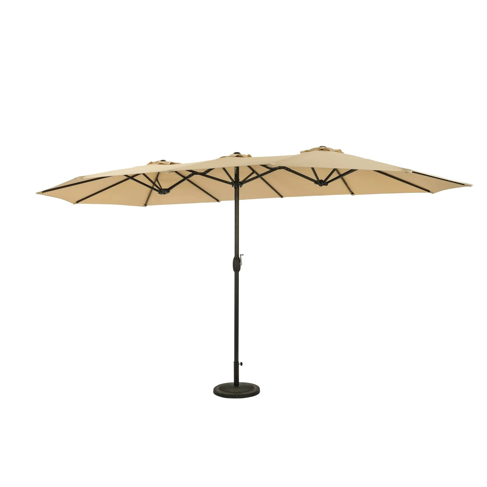 Eclipse 15-ft Oval Dual Market Umbrella - Polyester Canopy