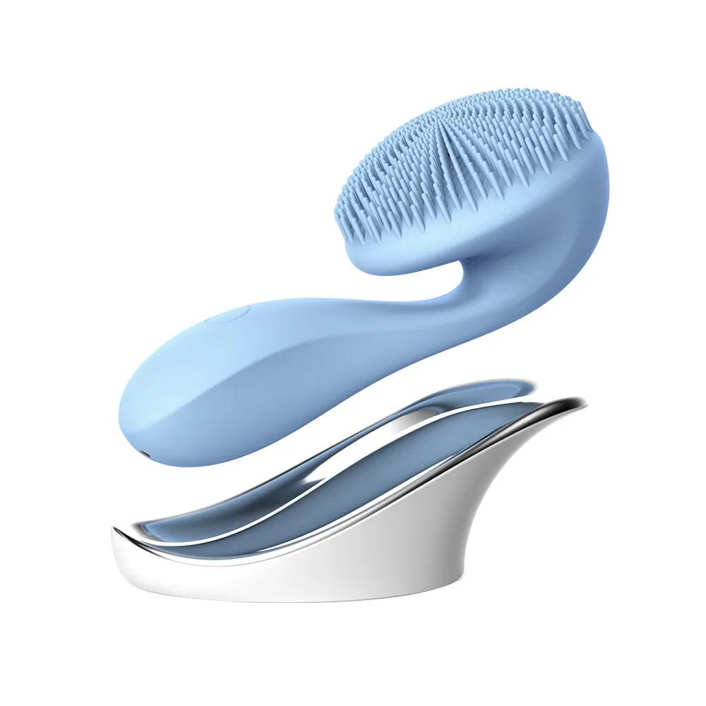 Electric Silicone Cleansing Brush Multi-functional Cleanser Rotating Kneading Massage Sonic Vibrator