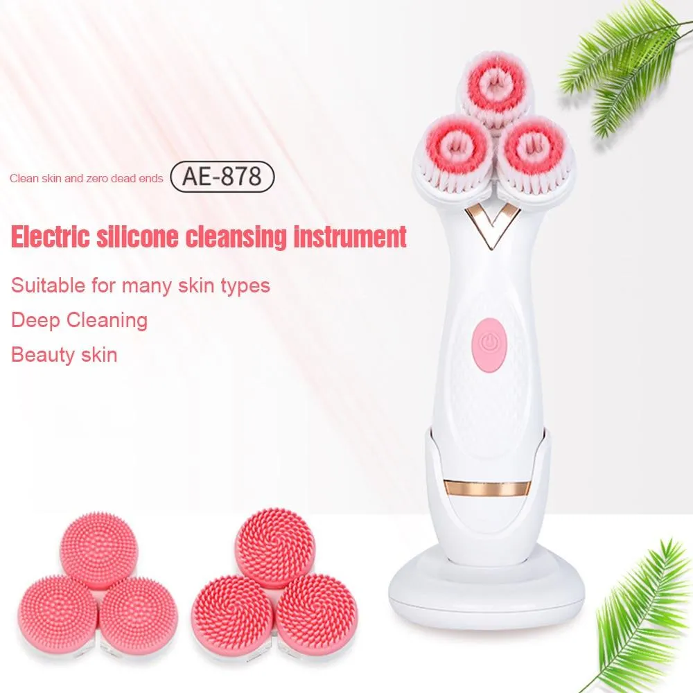 Electric Waterproof Silicone Cleansing Rotating Blackhead Acne Remover