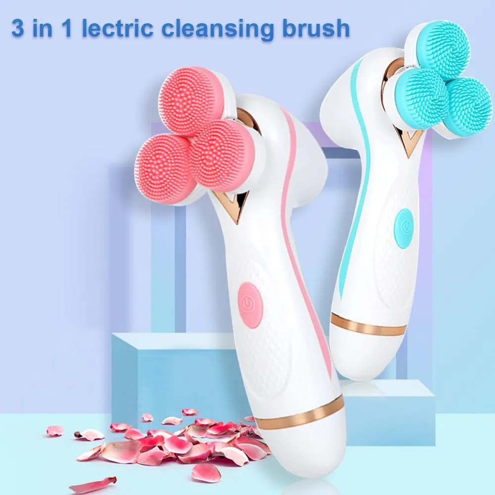 Electric Waterproof Silicone Cleansing Rotating Blackhead Acne Remover