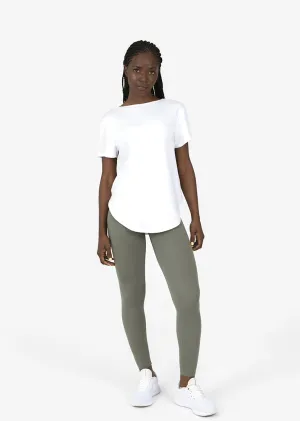 Elevate Aloe Reversible Slouch Tee White