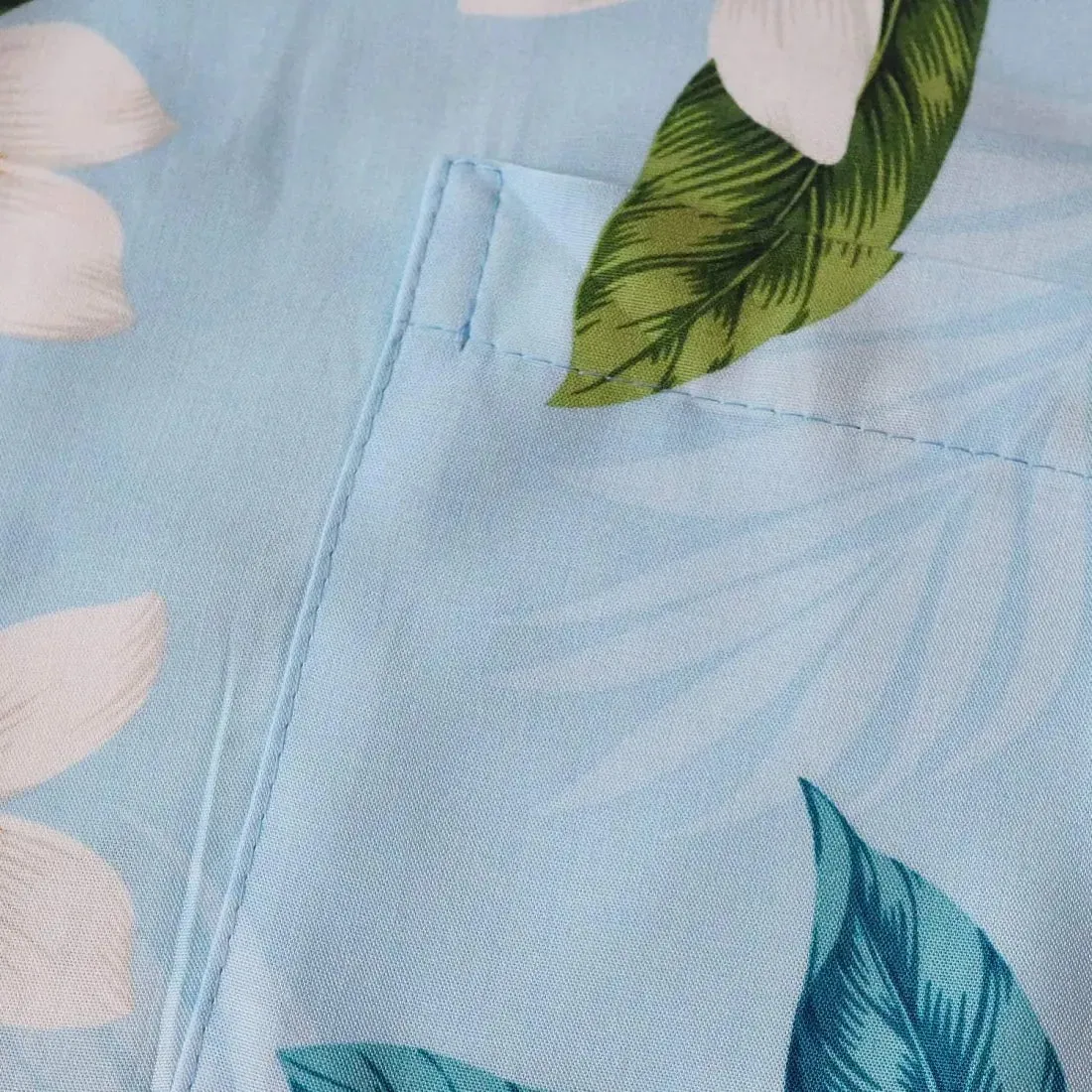 Escape Blue Hawaiian Rayon Shirt