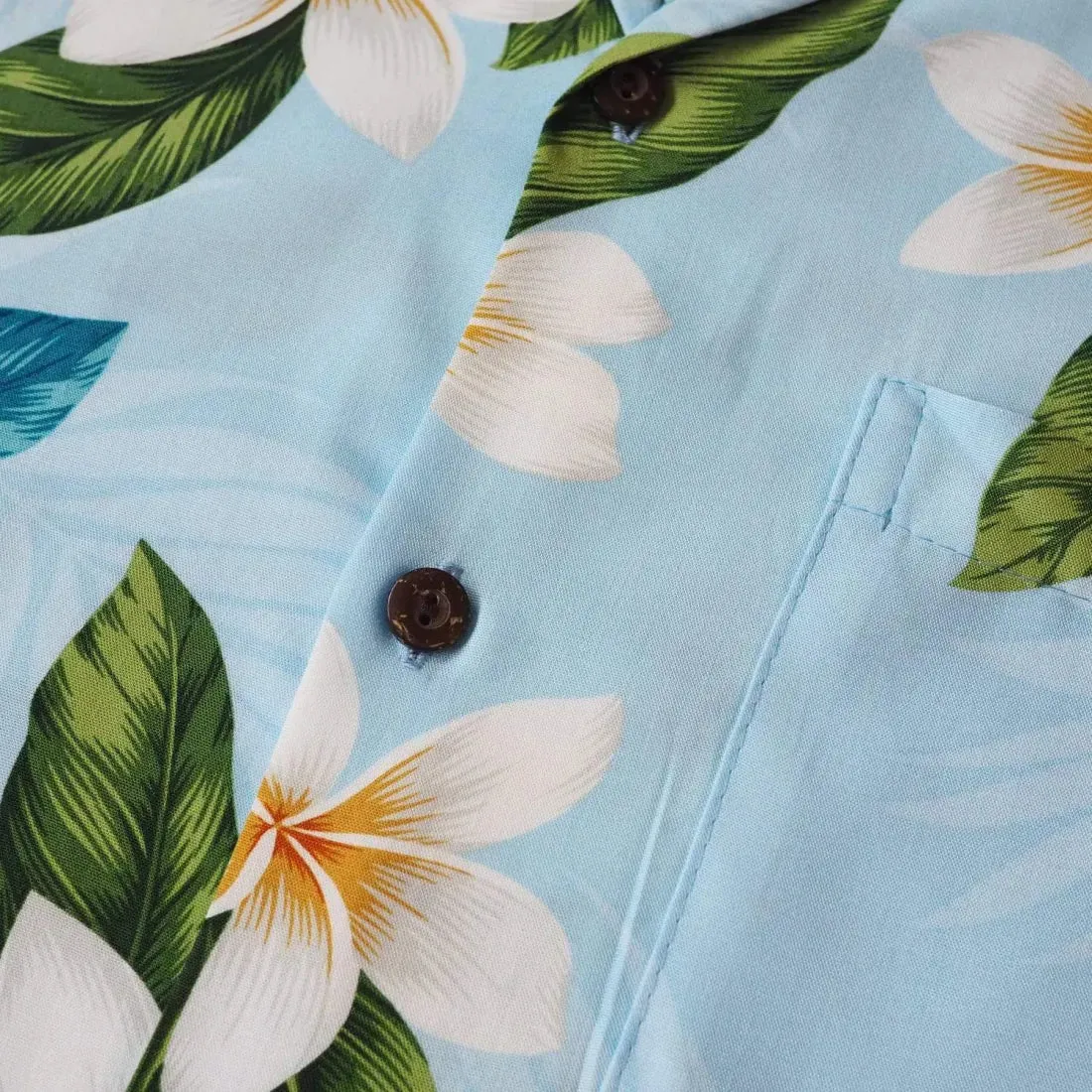 Escape Blue Hawaiian Rayon Shirt