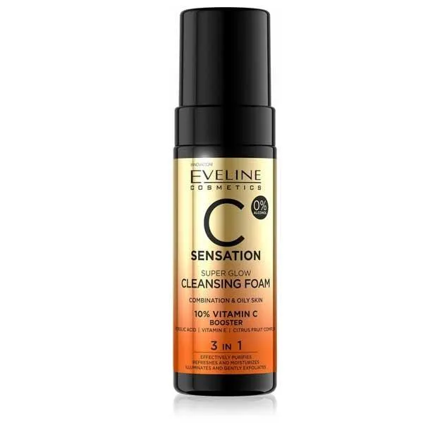 EVELINE C SENSATION SUPER GLOW CLEANSING FOAM 150ML