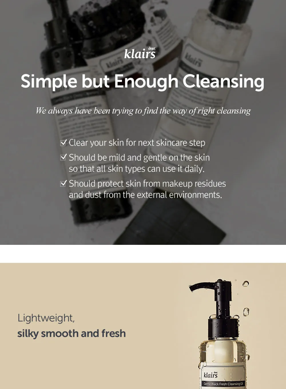 Gentle Black Fresh Cleansing Oil (150ml)