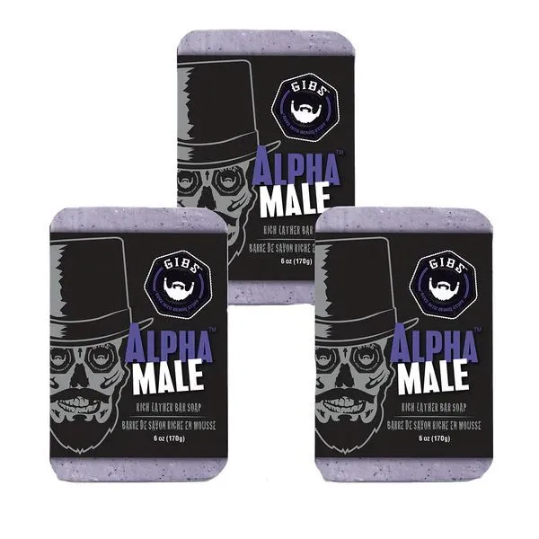 Gibs Grooming Alpha Male Exfoliating Bar Soap