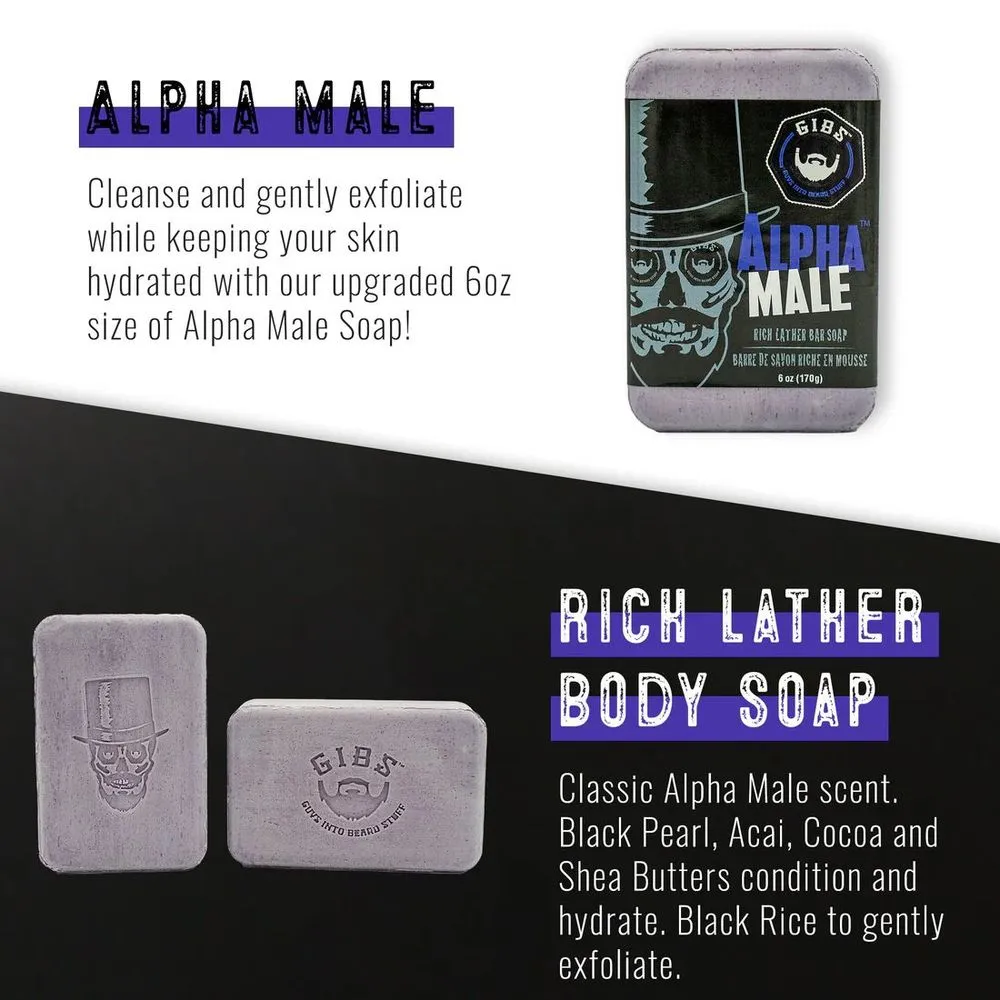 Gibs Grooming Alpha Male Exfoliating Bar Soap