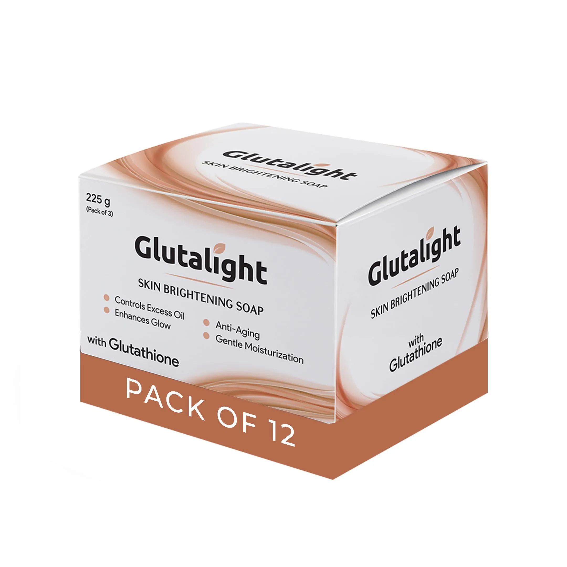 Glutalight Soap | Glutathione Soap | Body Tan Removal Soap | Detan Soap | Sabun Soap | Bath Soap Combo Offers | Shop Bath Soap | Bathing Soap | Helps Control Excess Oil | For Glowing Skin - Pack of 12