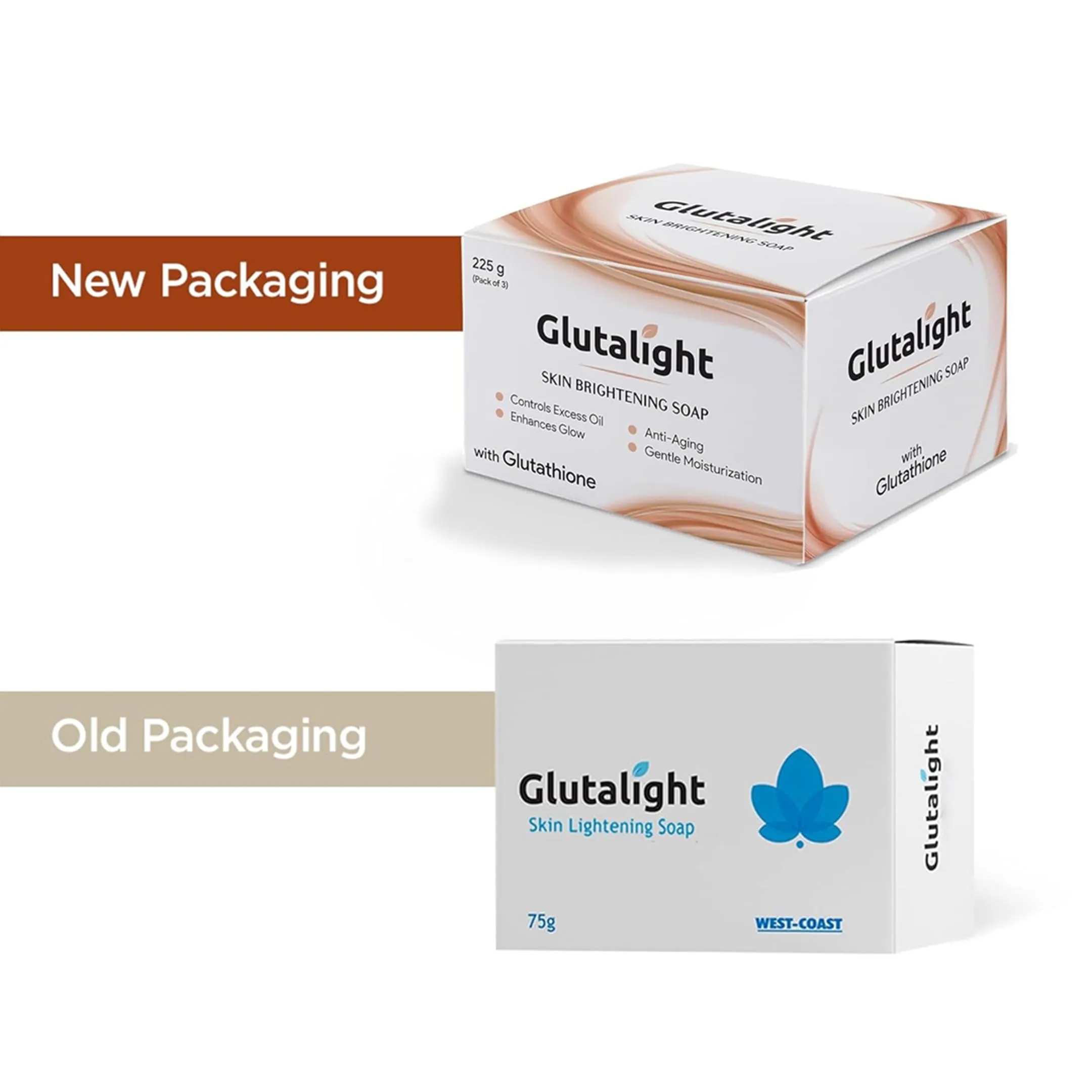 Glutalight Soap | Glutathione Soap | Body Tan Removal Soap | Detan Soap | Sabun Soap | Bath Soap Combo Offers | Shop Bath Soap | Bathing Soap | Helps Control Excess Oil | For Glowing Skin - Pack of 12