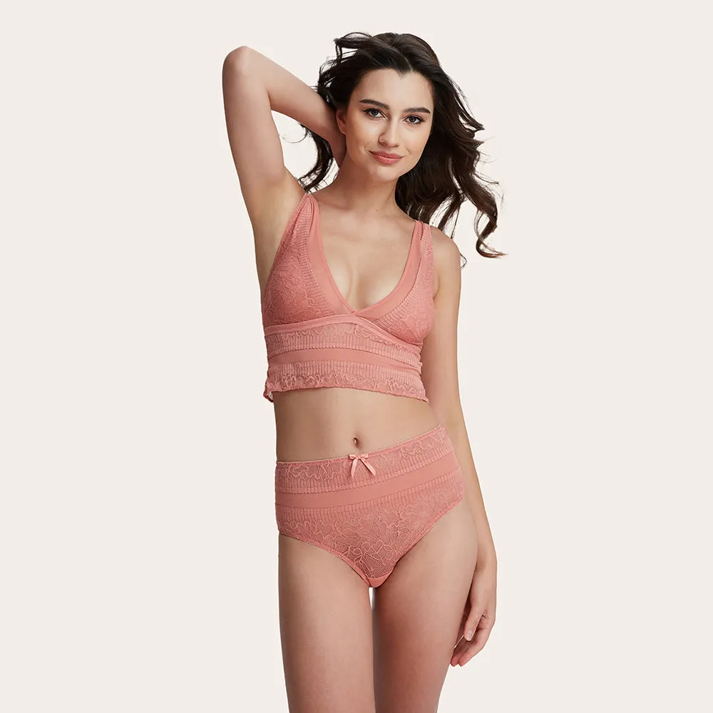 GRACE Lace Deep V Wireless Comfortable Bra