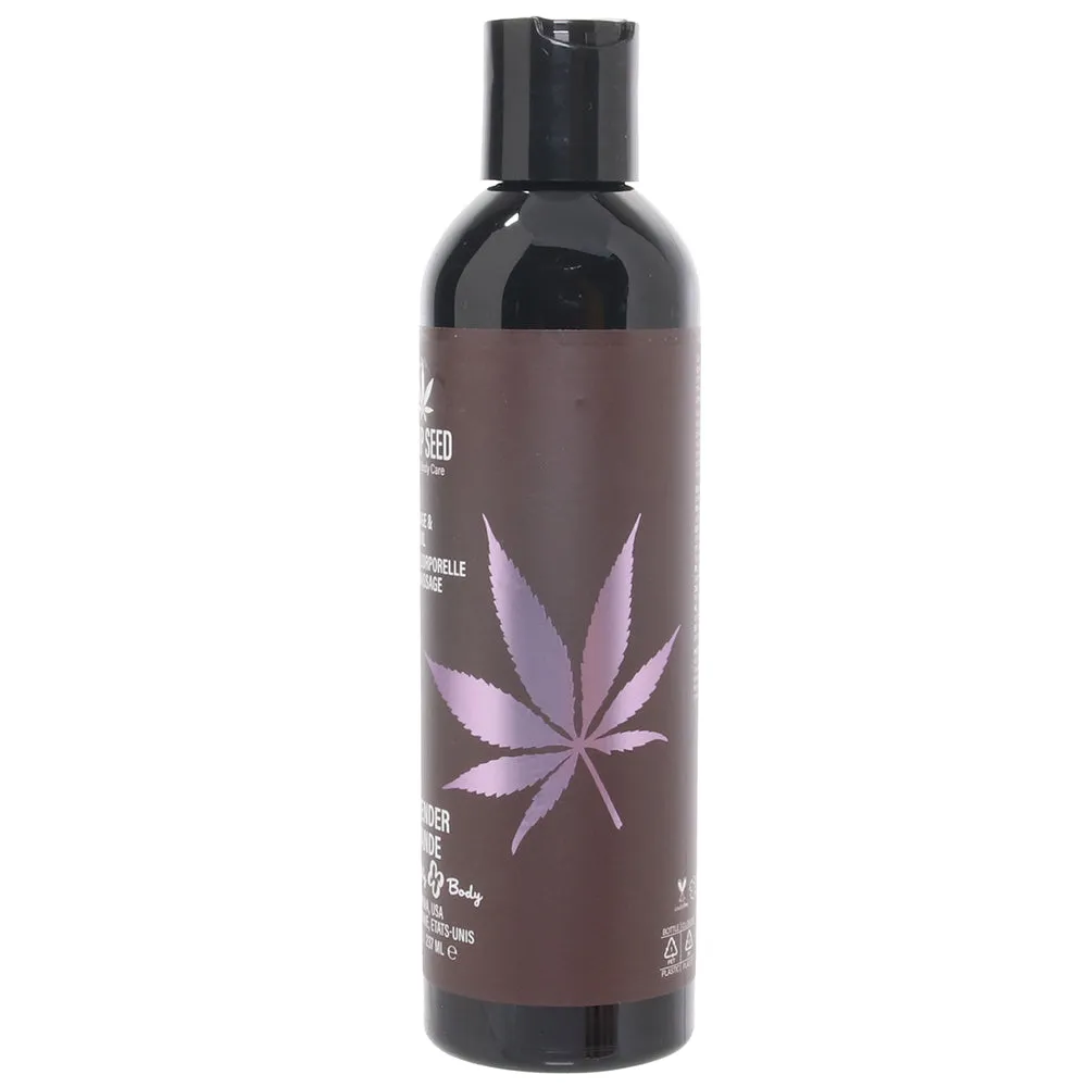 Hemp Seed Massage Oil 8oz/236ml in Lavender