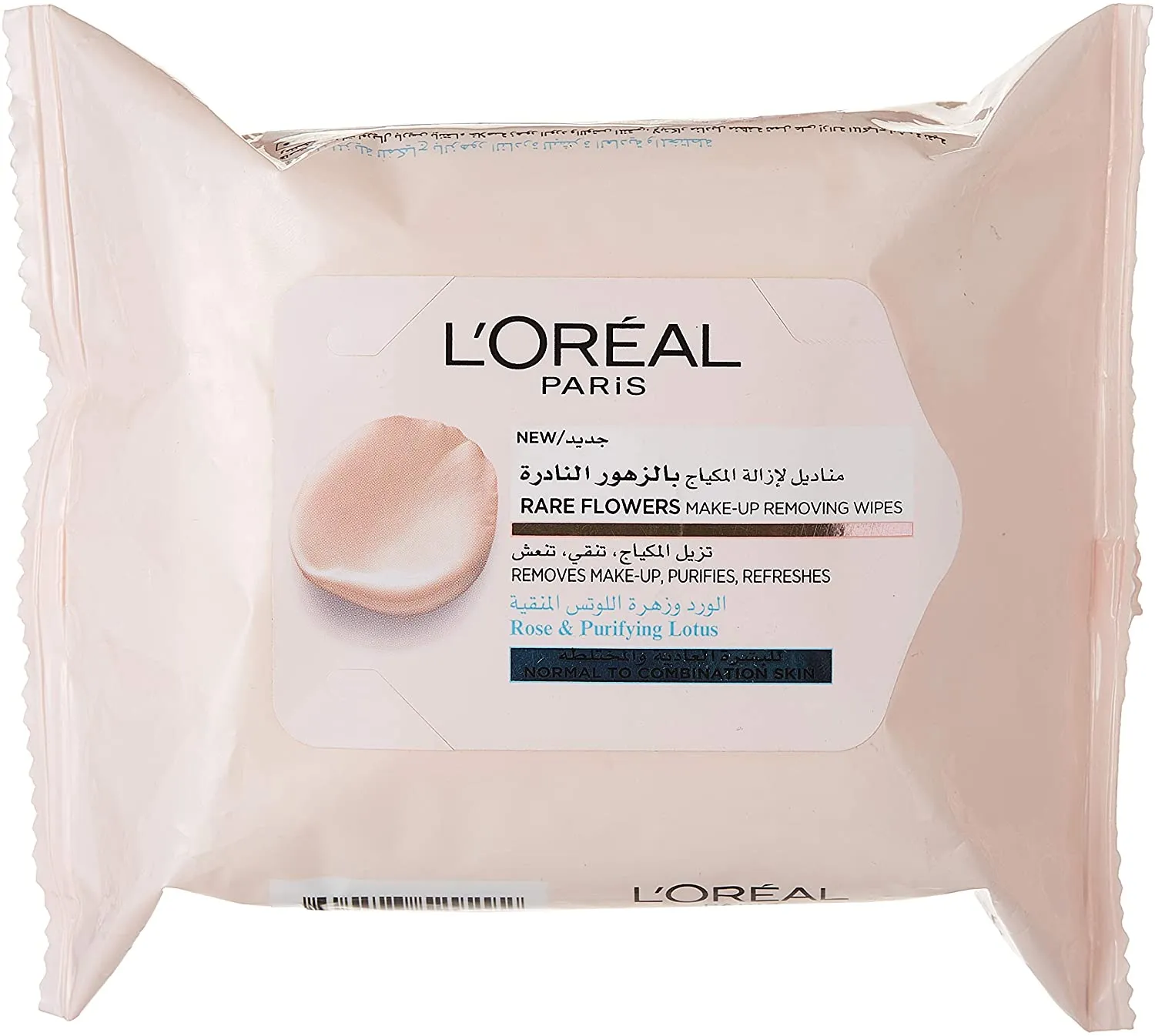 LOreal Paris Rare Flowers Wipes- Normal to Combination Skin 25 Sheets