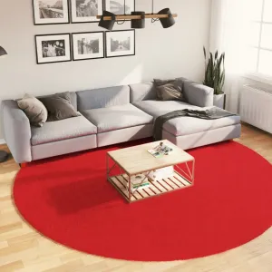 Luxurious vidaXL Rug OVIEDO - Soft Short Pile Red Ø280 cm - Durable & Easy to Clean