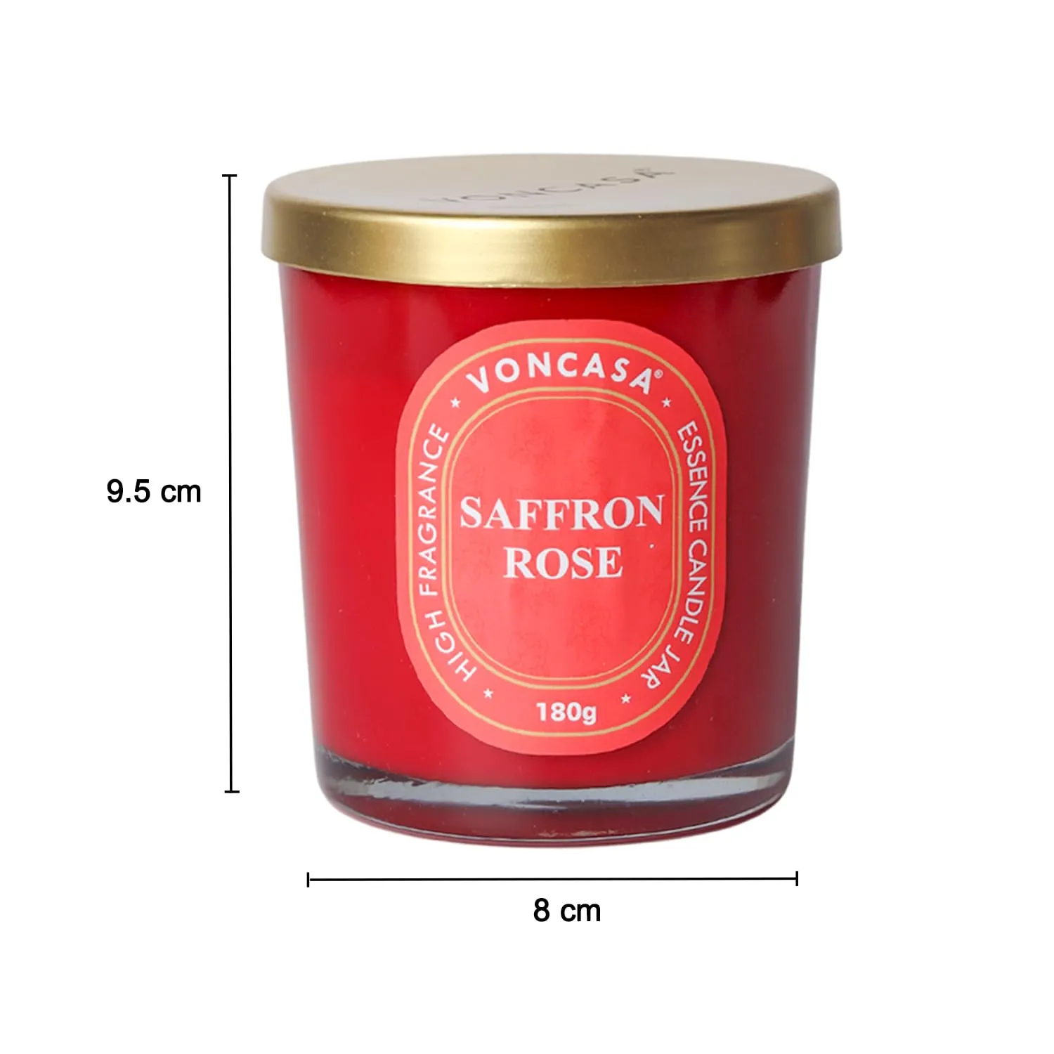 Market99 Saffron Rose Candle Eco-Friendly & Non-Toxic - Infused with Essential Oils - with Sea-Breeze Scented Candles Diwali Gift Pack - 30 Hr Burn Time - 180 gm