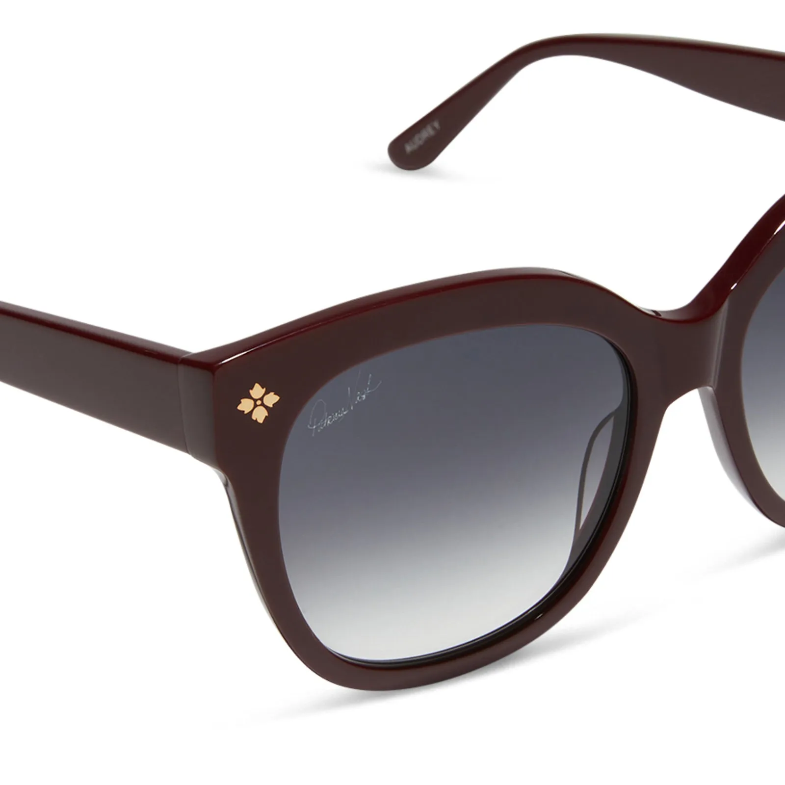 PATRICIA NASH - AUDREY   MAROON   GREY GRADIENT SUNGLASSES