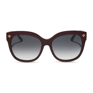 PATRICIA NASH - AUDREY   MAROON   GREY GRADIENT SUNGLASSES