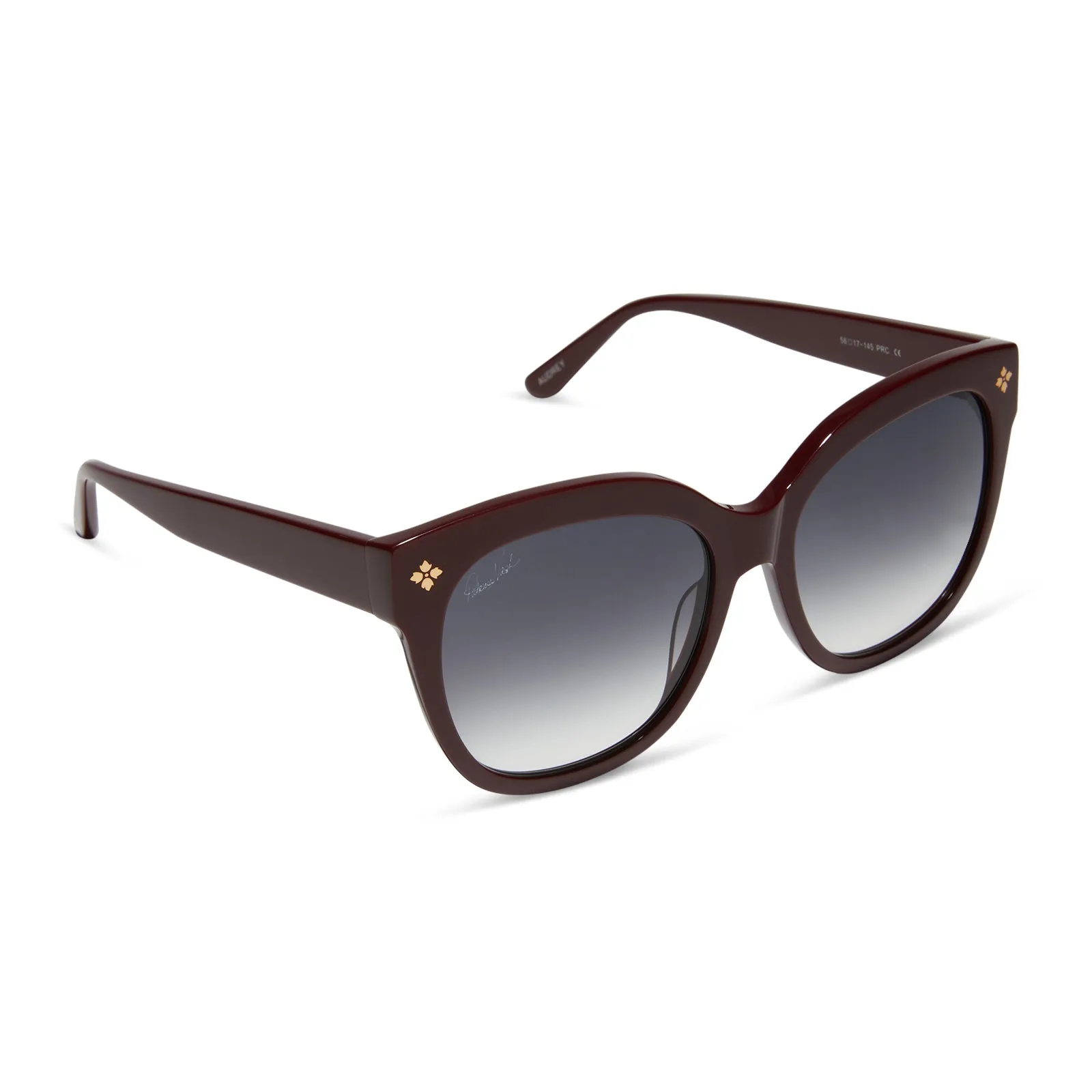 PATRICIA NASH - AUDREY   MAROON   GREY GRADIENT SUNGLASSES