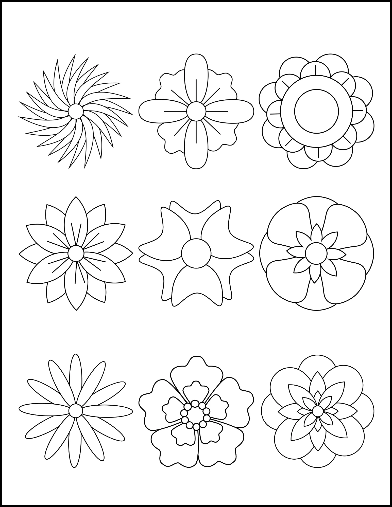 Relaxing Large Print: Easy-to-Color Printable Coloring Book for Stress Relief