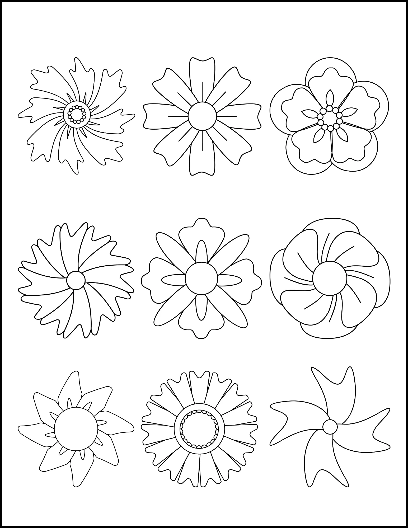 Relaxing Large Print: Easy-to-Color Printable Coloring Book for Stress Relief