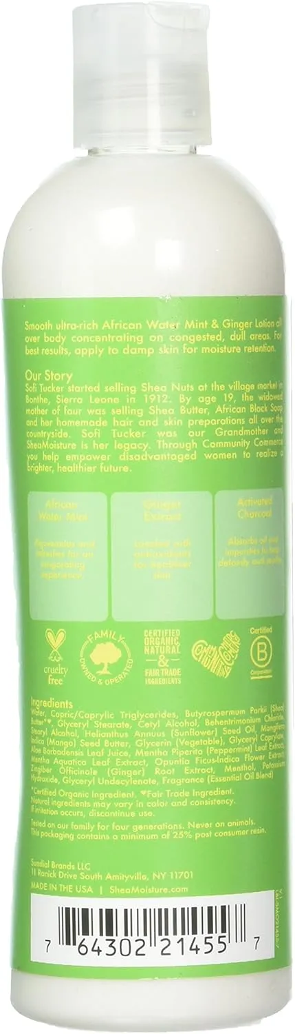 Shea Moisture African Water Mint And Ginger Detox Body Lotion 384ml