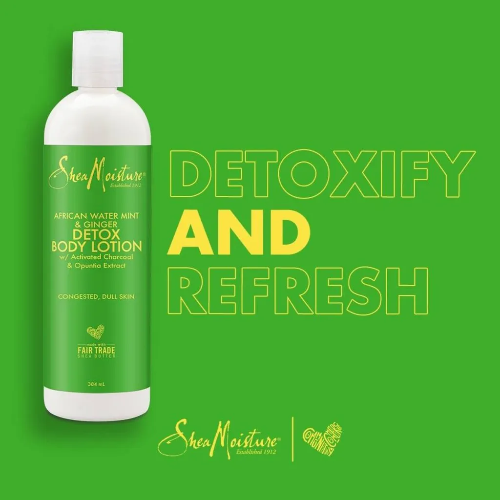 Shea Moisture African Water Mint And Ginger Detox Body Lotion 384ml