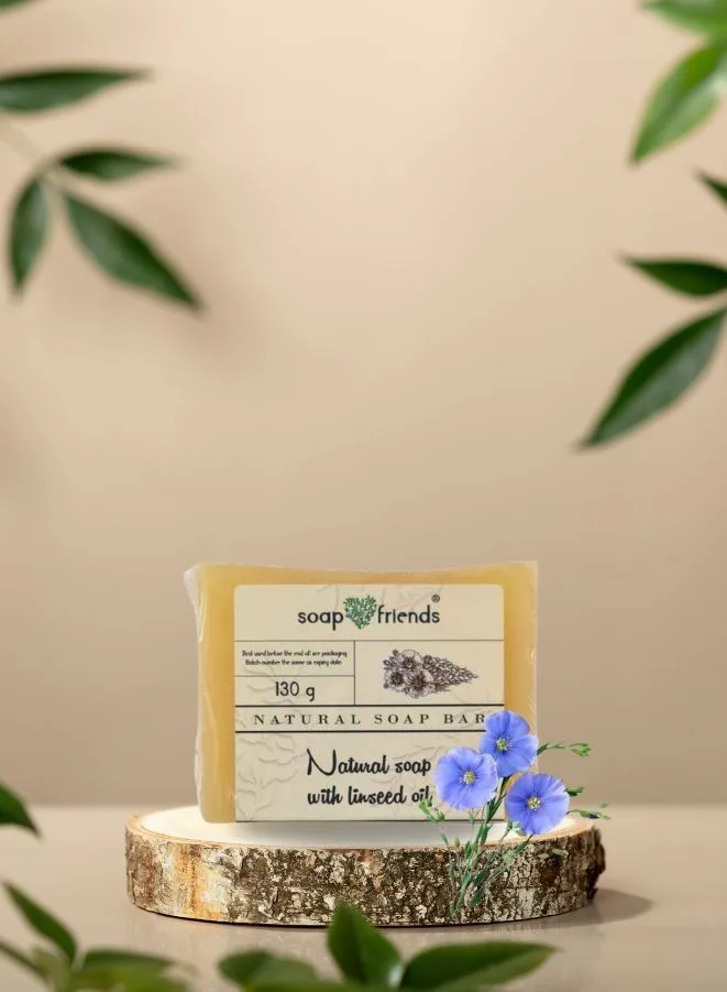 Soap&Friends Natural Grey Soap with Linseed Oil