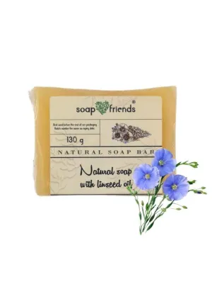 Soap&Friends Natural Grey Soap with Linseed Oil