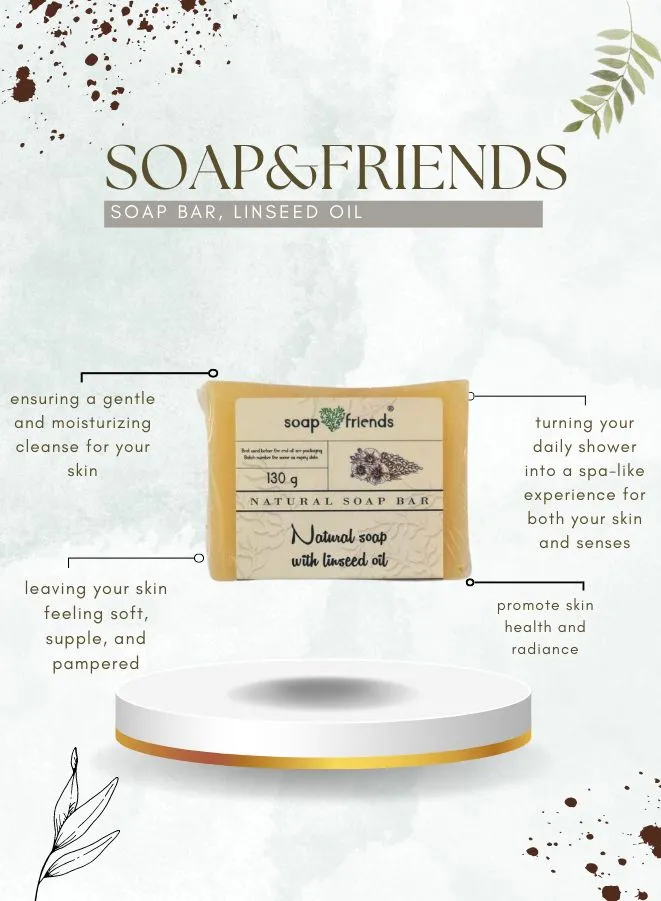 Soap&Friends Natural Grey Soap with Linseed Oil