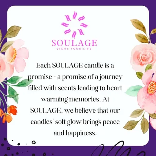 SOULAGE Premium Oud Scented Jar Candle| Luxury Aromatherapy| Hand Crafted| Natural Soy Wax| Healing & Meditation Candles| Non Toxic| Anti Mosquito| Long Burning| Smokeless & Dripless|(Set of 3)