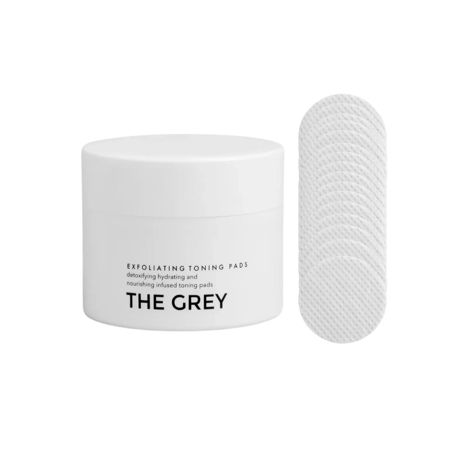 The Grey Exfoliating Toner Pads for Men | Lotion Infused Detoxifying, Hydrating & Nourishing Peel Pads With Hyaluronic Acid to Re-texture, Exfoliate, Tone, Soothe Skin Minimize Pores (50 Pads, 2oz)