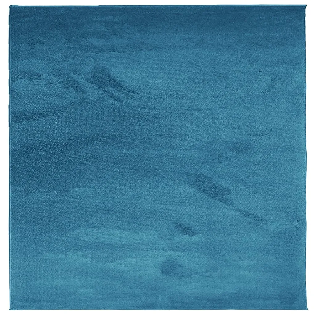 vidaXL Rug OVIEDO Short Pile - Super Soft, Durable & Easy to Clean Turquoise Rug 240x240 cm