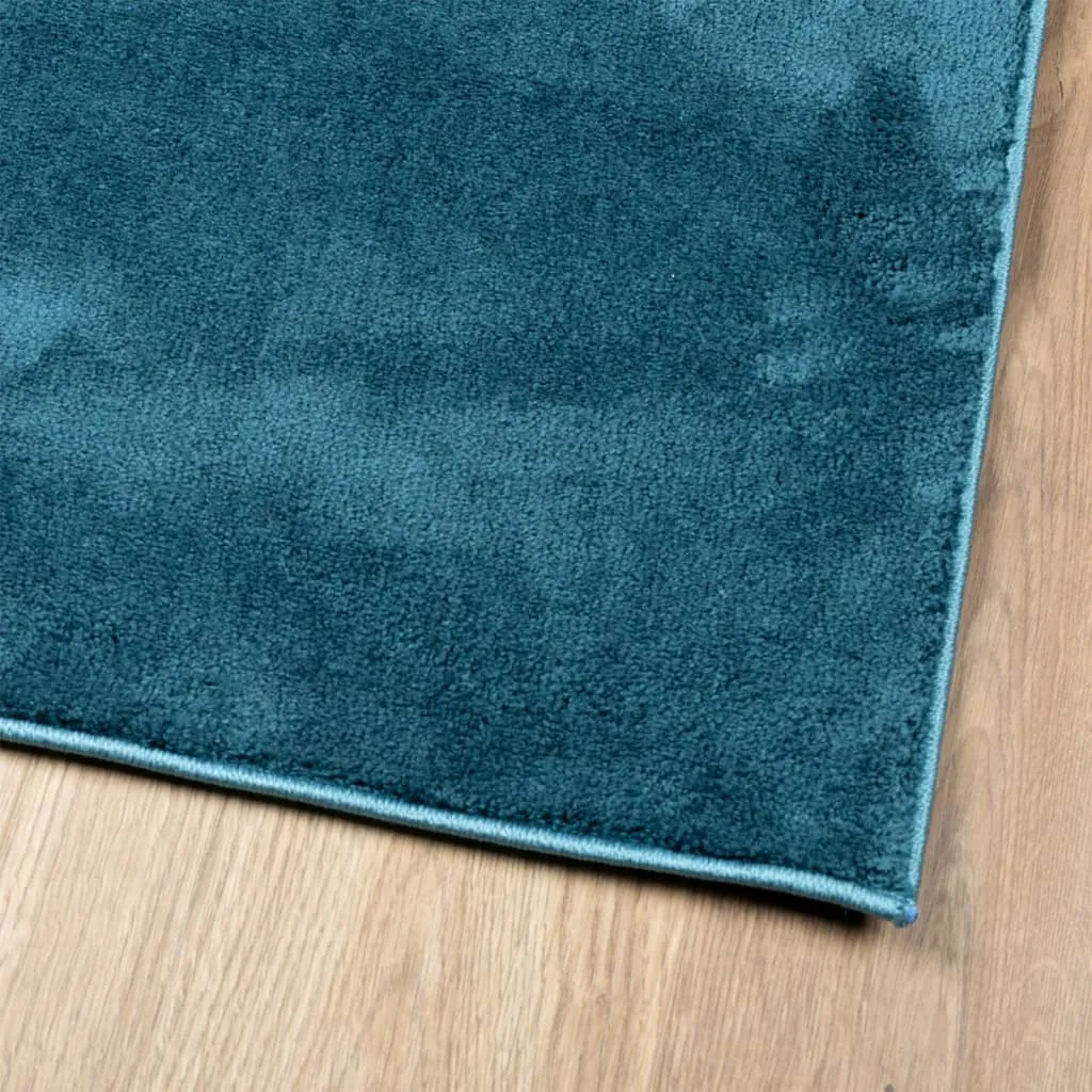 vidaXL Rug OVIEDO Short Pile - Super Soft, Durable & Easy to Clean Turquoise Rug 240x240 cm