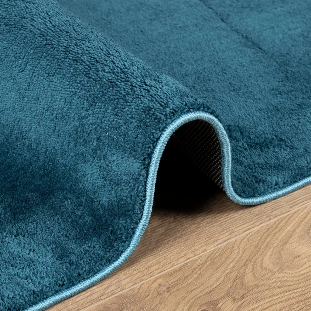 vidaXL Rug OVIEDO Short Pile - Super Soft, Durable & Easy to Clean Turquoise Rug 240x240 cm