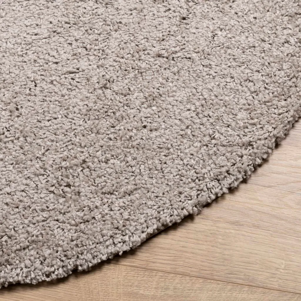 vidaXL Shaggy Rug PAMPLONA - High Pile Modern Beige Rug, 280 cm Diameter | Luxurious, Cozy & Durable