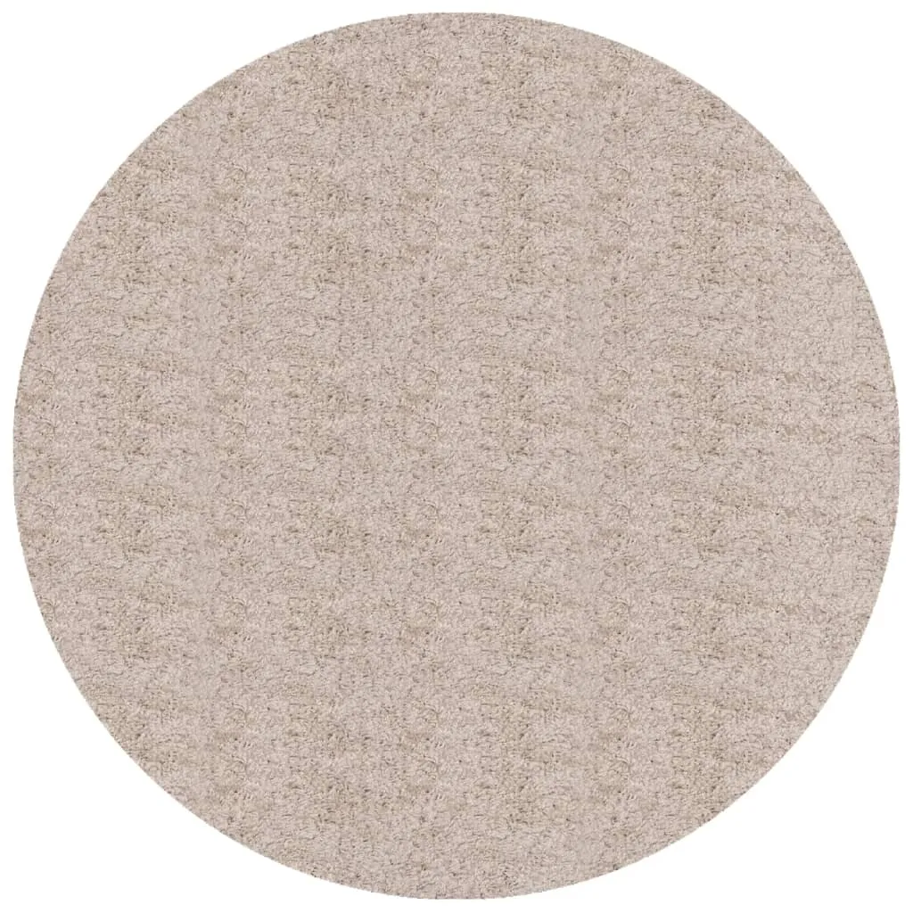 vidaXL Shaggy Rug PAMPLONA - High Pile Modern Beige Rug, 280 cm Diameter | Luxurious, Cozy & Durable